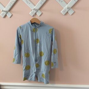 Bobo Choses Swimsuit romper Light Blue with Lion AOP size 4T